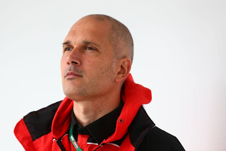 Honda-Manager Marco Chini (li.)