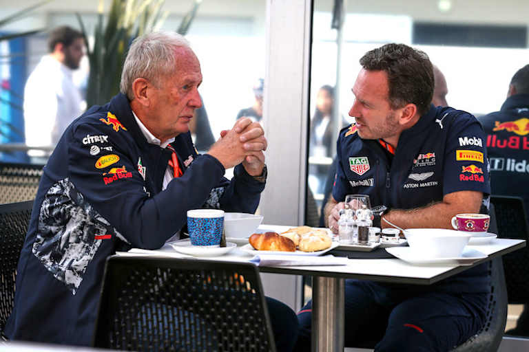 Red-Bull-Motorsportchef Dr. Helmut Marko und Red Bull Racing-Teamchef Christian Horner