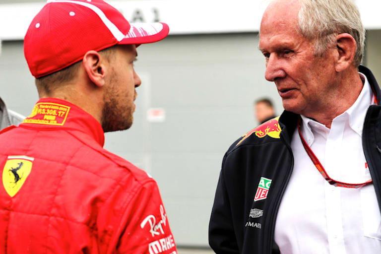 Sebastian Vettel und Dr. Helmut Marko