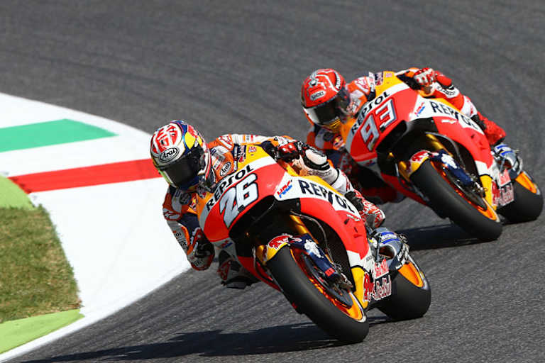 Mugello-Training: Dani Pedrosa (26) vor Marc Márquez