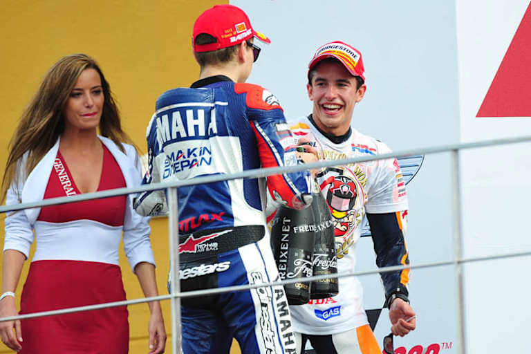 Valencia-Podest: Jorge Lorenzo gratuliert Marc Márquez