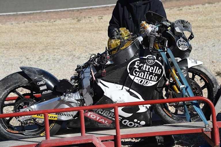 So sah die Kalex von Márquez nach dem Sturz aus