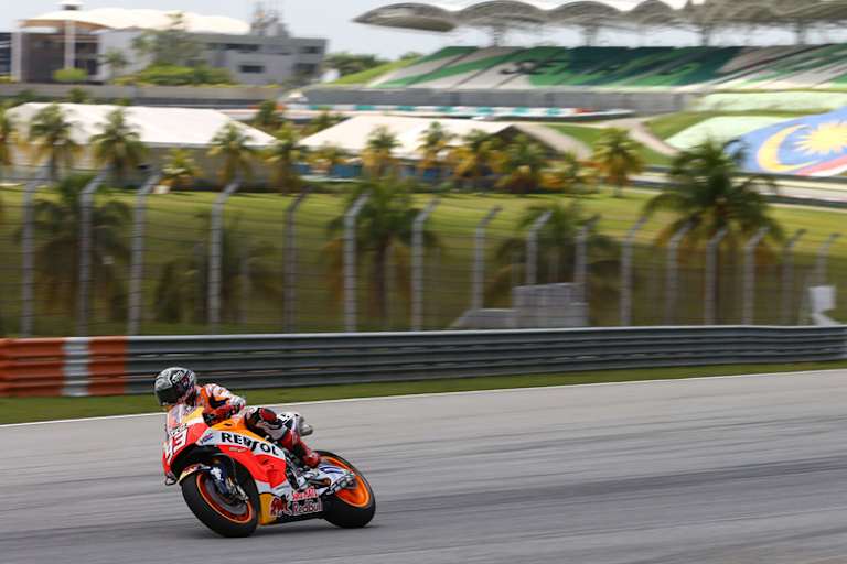 Marc Márquez am Montag in Sepang