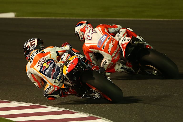 Katar-Nachttest: Marc Márquzez gegen Andrea Dovizioso (Ducati) 