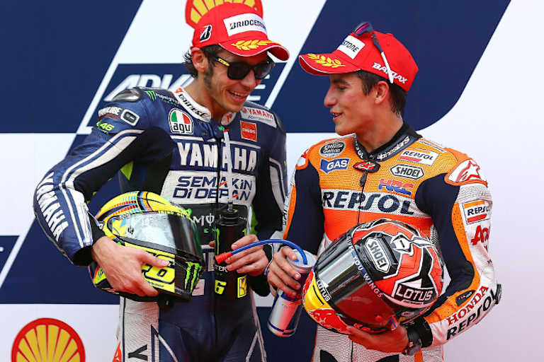 Weltmeister unter sich: Valentino Rossi und Marc Márquez