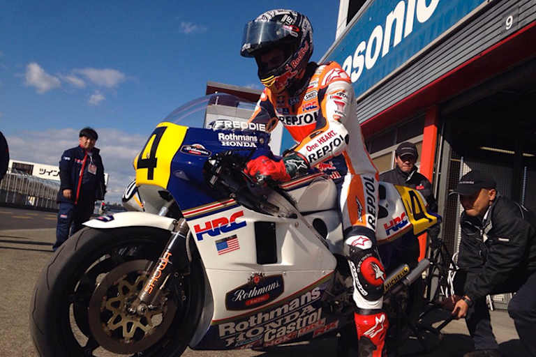 Márquez auf der 500-ccm-Maschine von Freddie Spencer