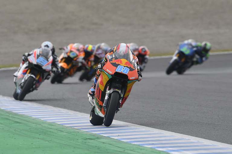 Moto3: Jorge Martin, Fabio Di Giannantonio und Marco Bezzecchi (v.l.)