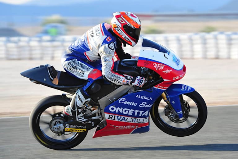 Alex Masbou in Almeria mit dem modifizierten Honda-Motor