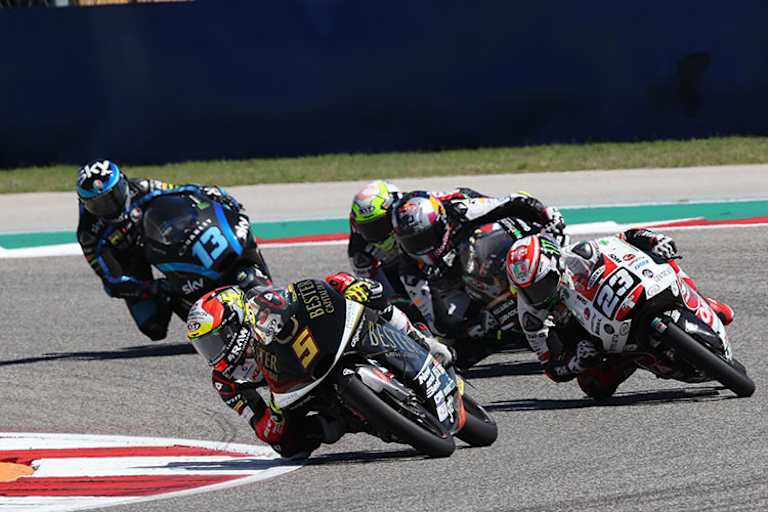 Das Rennen in Texas: Masia (5) vor Antonelli und Migno