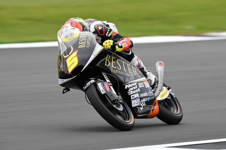 So sah die KTM von Masia in England noch aus