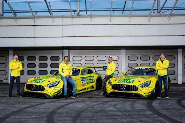 Die HTP-Piloten: Markus Pommer, Maximilian Götz, Indy Dontje und Maximilian Buhk (v.li.) 