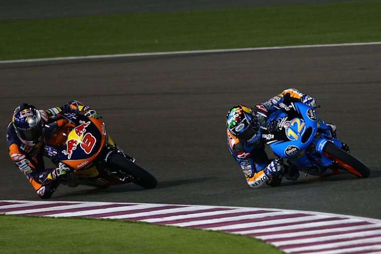 Beim Katar-GP lag Alex Márquez (12) bis zu letzten Runde vorne