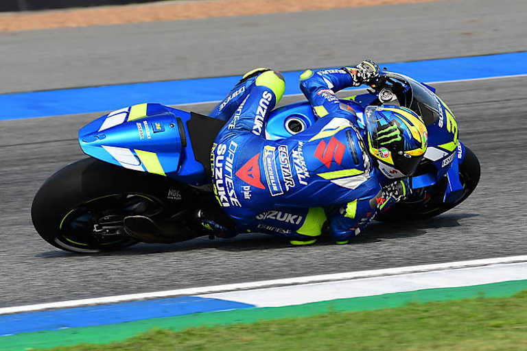 Joan Mir zeigt in Buriram auf