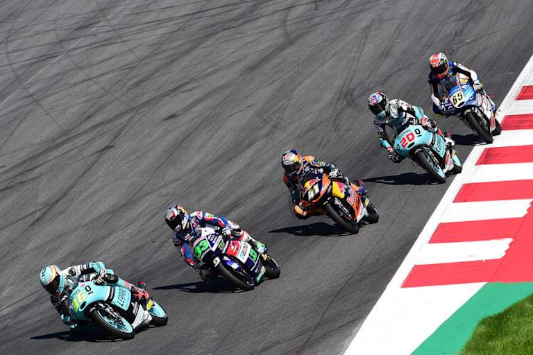 In Österreich kämpfte der Spanier Joan Mir im Moto3-Rennen gegen einen Südafrikaner, einen Italiener, einen Franzosen und einen Deutschen um den Sieg