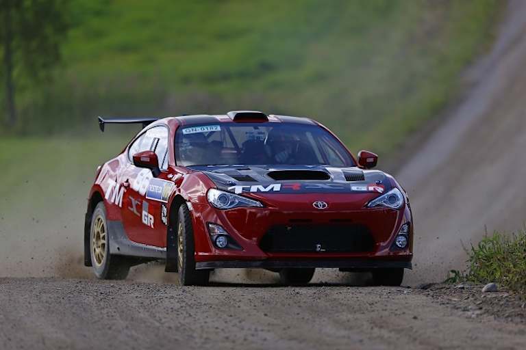 Mäkinen mit seinem Toyota GT 86 bei der Rallye Finnland 2014