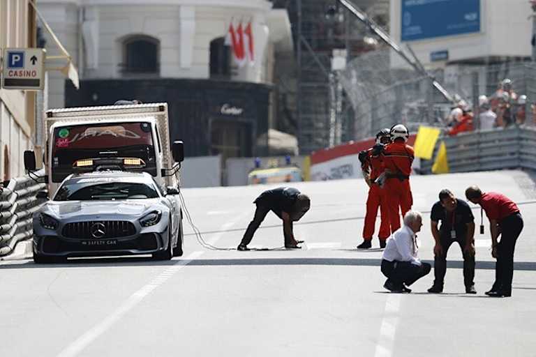 2018 musste das Training in Monaco unterbrochen werden