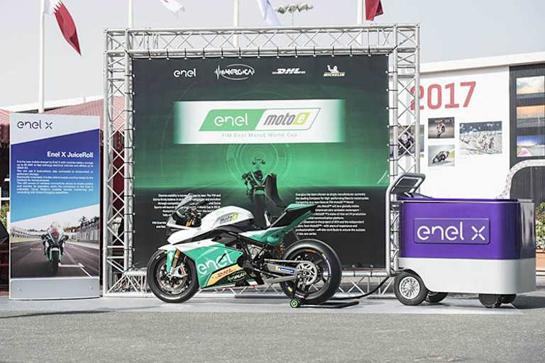 Die MotoE-Maschine im Paddock 2018