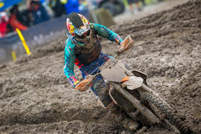 Der Franzose war auch im Schlamm überlegen