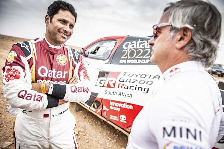 Nasser Al-Attiyah (li.) und Carlos Sainz