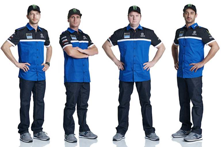 Das Yamaha-Werksteam von YART: Max Neukirchner, Broc Parkes, Teamchef Mandy Kainz und Ivan Silva (v.l.)