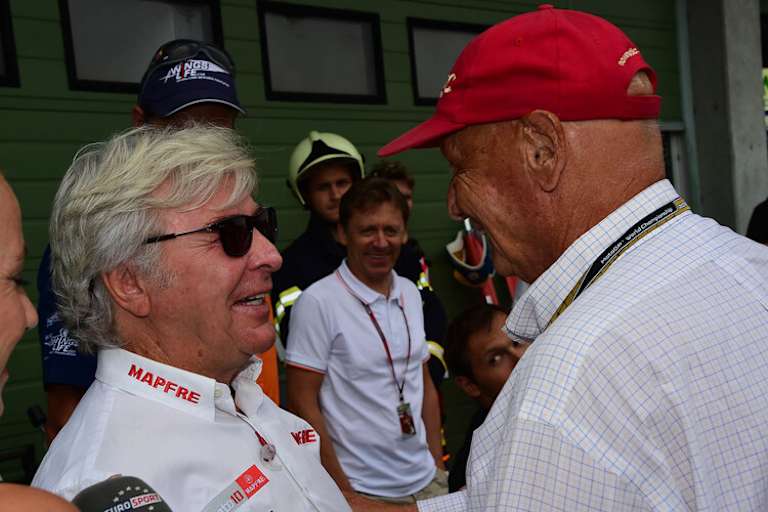 Brünn-GP 2015: Angel Nieto mit Niki Lauda