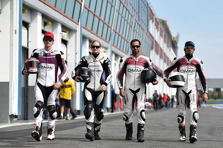 Nina Prinz und das Team der QMMF in Magny-Cours