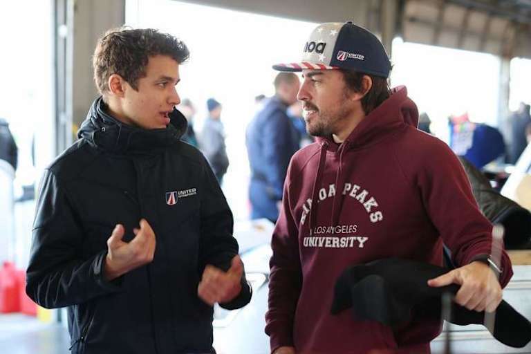 Lando Norris mit Fernando Alonso