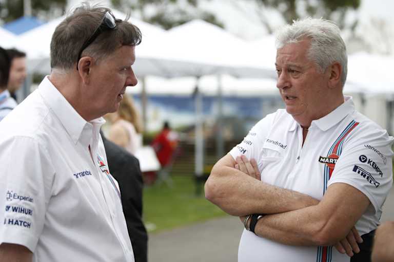 CEO Mike O’Driscoll mit Technikchef Pat Symonds