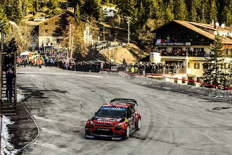 Sieger Sébastien Ogier auf dem Col de Turini