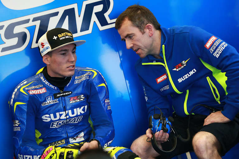 Aleix Espargaró mit Crew-Chief Tom O'Kane