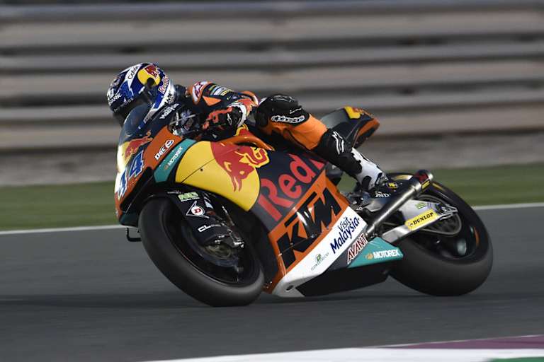 Vor einer Woche beim IRTA-Test: Oliveiras KTM mit einem Endrohr 