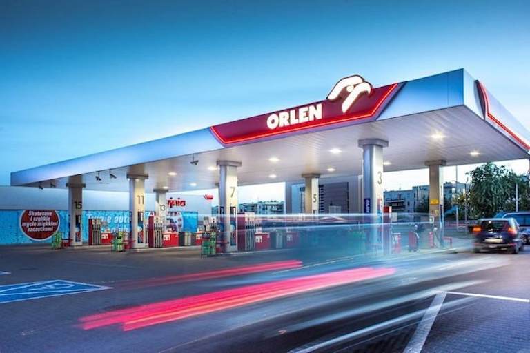 Eine Tankstelle in Polen