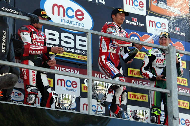 Joshua Brookes, Ryuichi Kiyonari und Shane Byrne (v.l.)