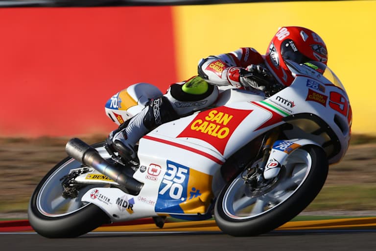 Manuel Pagliani auf der Mahindra in Aragón