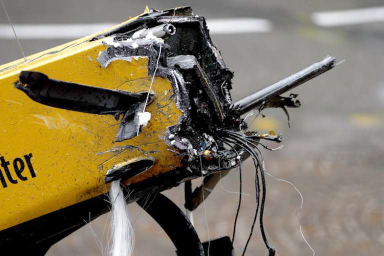 Das Auto wurde stark beschädigt