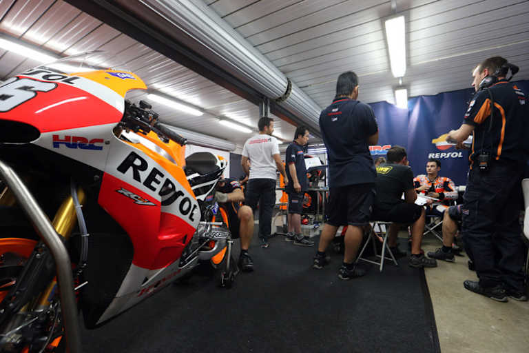 Die Repsol-Honda-Box von Dani Pedrosa in Australien