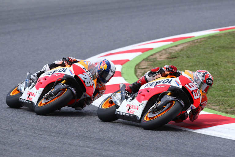 Das Duell der Honda-Stars: Marc Márquez (93) vor Dani Pedrosa