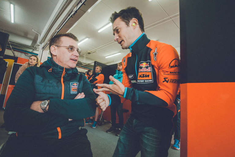 Pit Beirer mit Dani Pedrosa