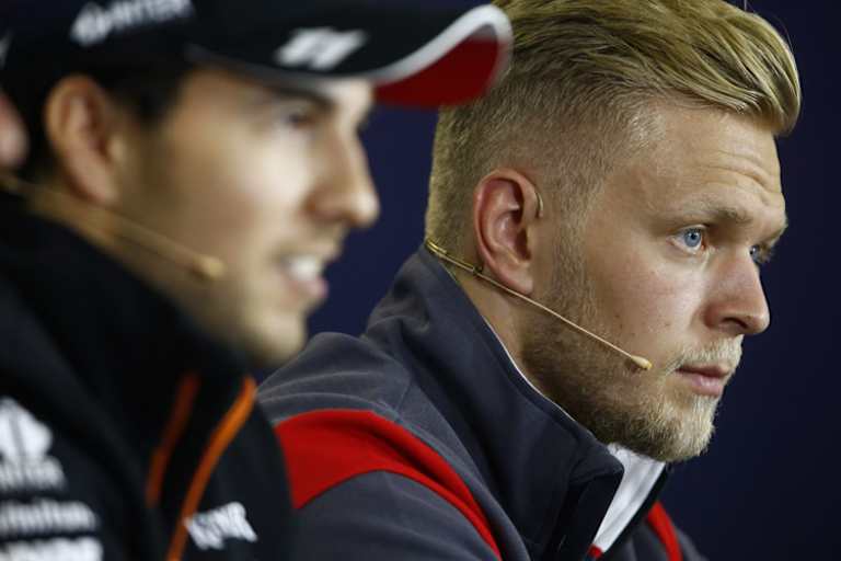 Sergio Pérez und Kevin Magnussen