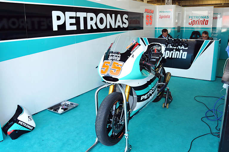 Die Box des Petronas Raceline Malaysia-Teams