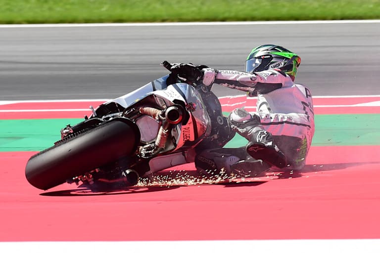 Laverty schaffte es nach dem Sturz noch auf Platz 18 ins Ziel, Petrucci wurde Elfter