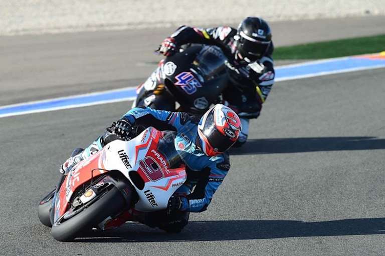 Valencia-Test: Danilo Petrucci (9) vor Scott Redding