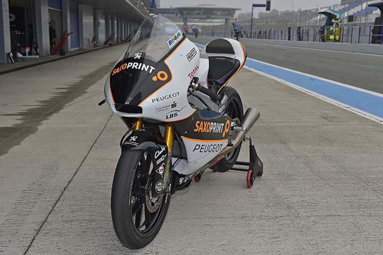 Die Peugeot-Moto3-Maschine in Jerez
