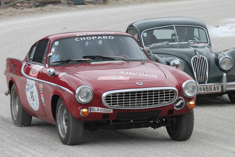 Dieter Quester im Volve auf der Trabrennbahn von Gröbming