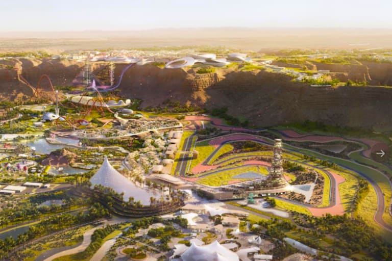 Die gewaltige Parkanlage ausserhalb von Riad