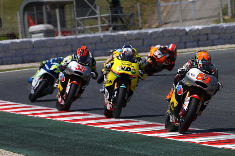 Nur zu Rennbeginn war Tito Rabat (vorne) in Kämpfe verwickelt