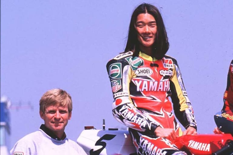 Wayne Rainey mit Norick Abe