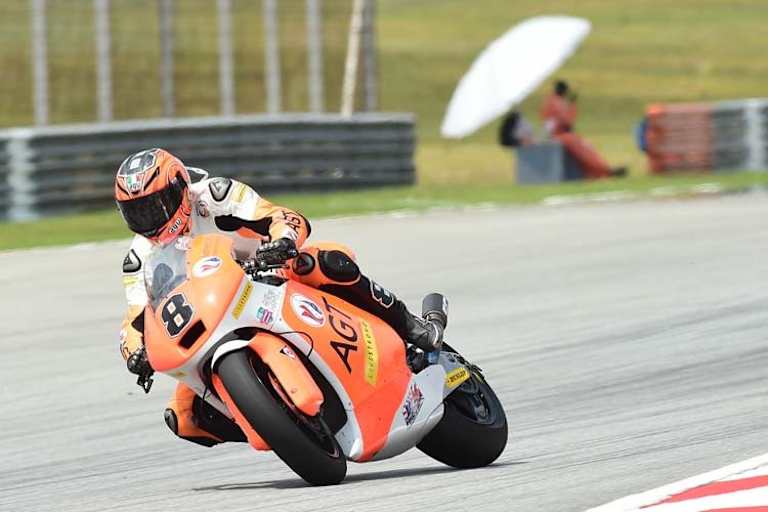 Rea 2014 auf Suter, für 2015 bestellte er Kalex-Material