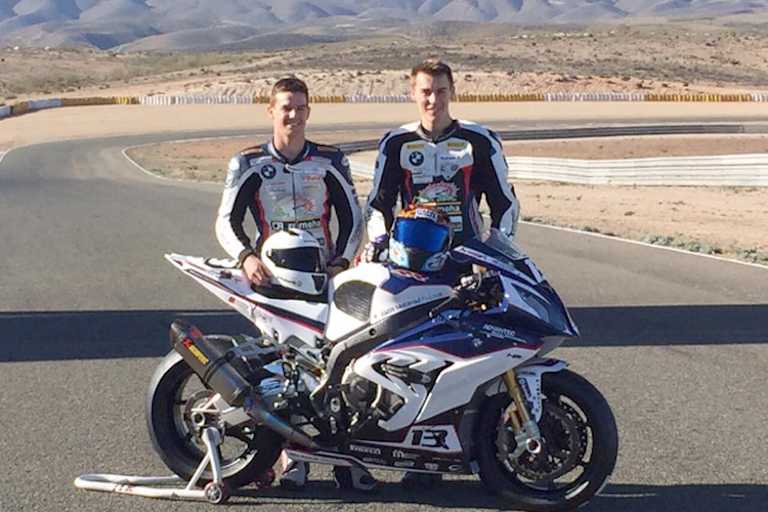 WM-Fotoshooting mit Mackels (li.) und Reiterberger