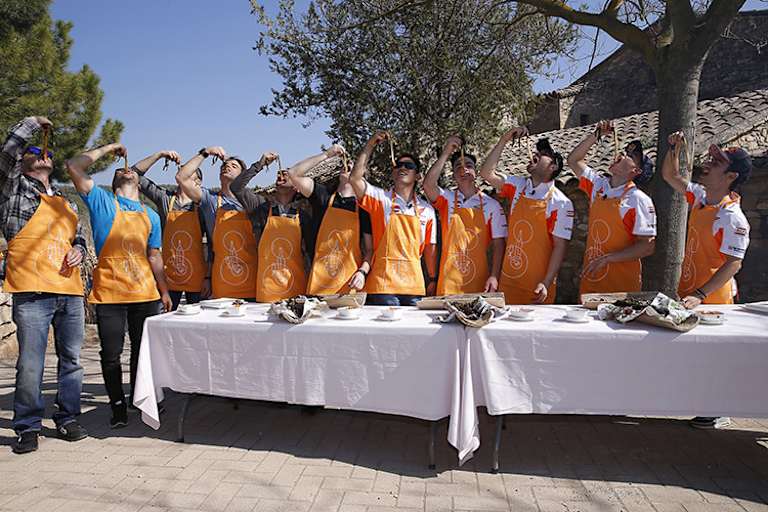 Neben Marc Márquez und Dani Pedrosa waren auch Trial-Fahrer wei Toni Bou anwesend